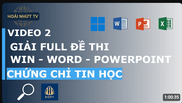 Giải Đề 1 - Đề Thi Chứng chỉ Tin Học IUH